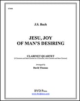 JESU JOY OF MAN'S DESIRING Clarinet Quartet P.O.D. cover